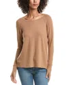 Michael Stars Notched High-low T-shirt In Brown