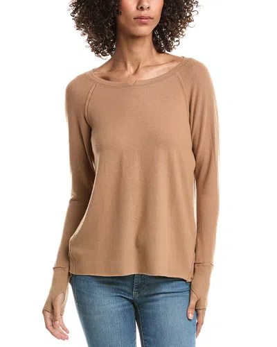 MICHAEL STARS NOTCHED HIGH-LOW T-SHIRT
