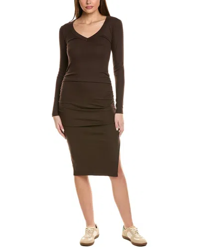 Michael Stars Nova Midi Dress In Brown