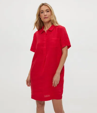 Michael Stars Ola Linen Utility Dress In Animal Print