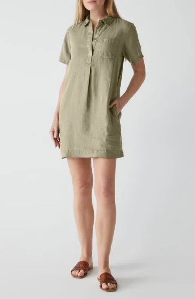 MICHAEL STARS MICHAEL STARS OLA UTILITY MINI LINEN SHIRTDRESS