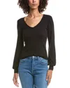 Michael Stars Olivia Balloon Sleeve Top In Black