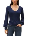 Michael Stars Olivia Balloon Sleeve Top In Nocturnal
