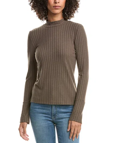 Michael Stars Opal Turtleneck Top In Brown