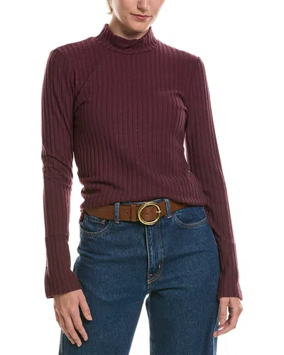 Michael Stars Opal Turtleneck Top In Burgundy