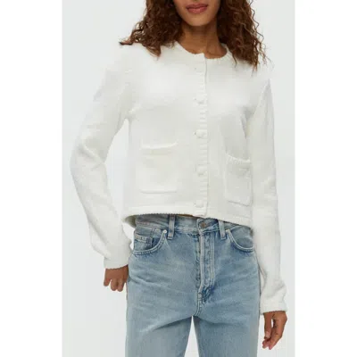 Michael Stars Opaline Patch Pocket Cardigan In White