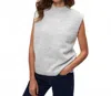 Michael Stars Opie Mock Neck Sweater Vest In Grey In Gray
