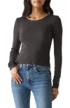 Michael Stars Orion Crop Long Sleeve T-shirt In Oxide