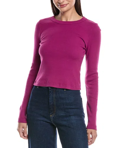 Michael Stars Orion Crop T-shirt In Pink