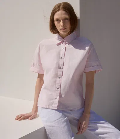 Michael Stars Otis Button Down Shirt In Pink