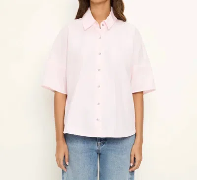 Michael Stars Otis Short Sleeve Button-up Shirt In Blush In Neutral
