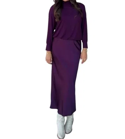 Michael Stars Padma Mixed Fabric Dress In Glimmer In Multi