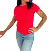 Michael Stars Paisley Crew Neck Tee In Rumba In Red