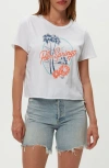 Michael Stars Palm Springs Cotton Crop Graphic T-shirt In White