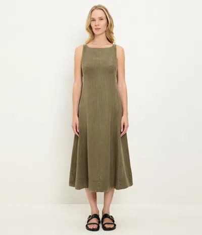 Michael Stars Palmira Fit Flare Midi Dress In Green
