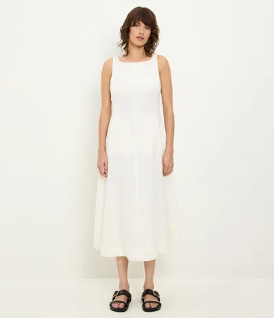 Michael Stars Palmira Linen Midi Dress In White