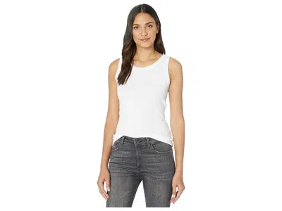 Michael Stars Paloma 1x1 Cotton Wide Binding Tank Top In White
