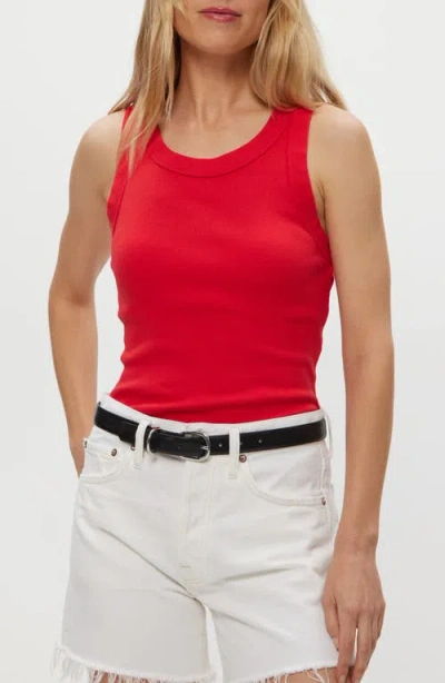 Michael Stars Paloma Cotton Tank Top In Red