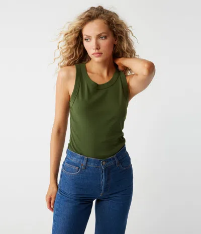 Michael Stars Paloma Tank In Dark Matcha