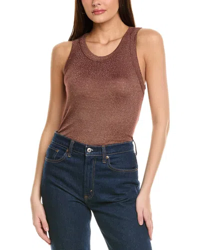 Michael Stars Paloma Wide Binding Tank In Brown
