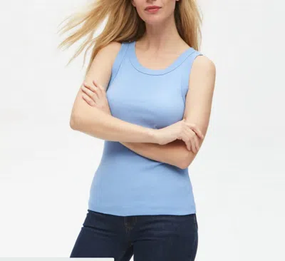 Michael Stars Paloma Wide Binding Tank In Oyxgen In Blue