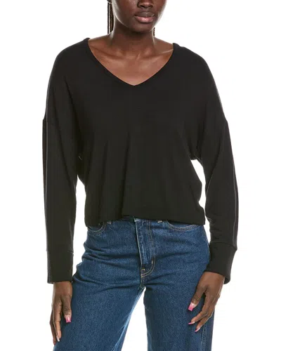 Michael Stars Patty V-neck Top In Black