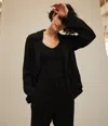 Michael Stars Paula Hammered Satin Blazer In Beetroot