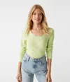 Michael Stars Juliet Thermal Tee In Dewdrop
