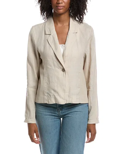 Michael Stars Pearson Ribbed Mixed Linen Blazer In Gray