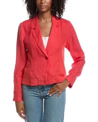 Michael Stars Pearson Ribbed Mixed Linen Blazer In Pink