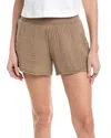 Michael Stars Peggy Smocked Waist Short In Brown