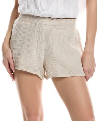 Michael Stars Peggy Smocked Waist Short In Grey