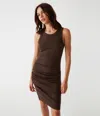 Michael Stars Wren Sleeveless Side Slit Knit Midi Dress In Pepm