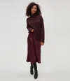 Michael Stars Petite Leila Bias Cut Midi Skirt In Beetroot