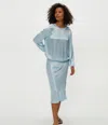 Michael Stars Petite Leila Bias Cut Midi Skirt In Fountain