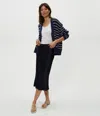 Michael Stars Petite Leila Bias Cut Midi Skirt In Nocturnal