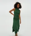 Michael Stars Petite Nicola Handkerchief Midi Dress In Palm