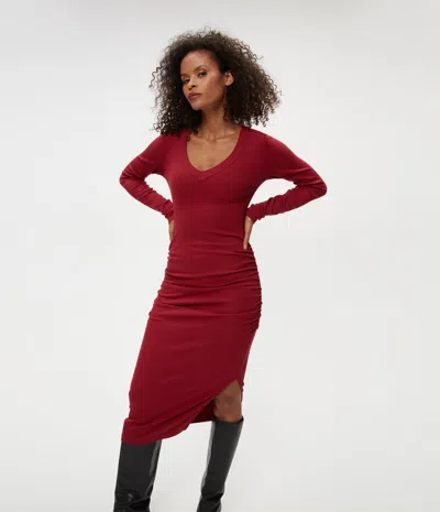 Michael Stars Petite Nova Dress In Carmine
