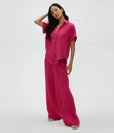 Michael Stars Petite Susie Gauze Pant In Pitaya