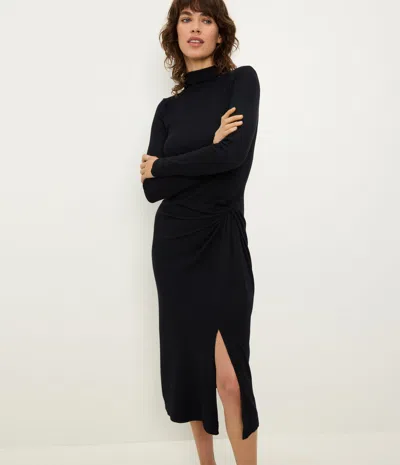 Michael Stars Petite Tish Mock Neck Midi Dress In Green