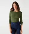 Michael Stars Petite Zola Tee In Dark Matcha