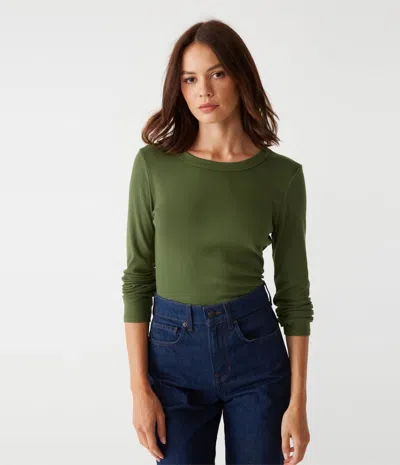 Michael Stars Petite Zola Tee In Dark Matcha