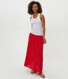 Michael Stars Phoebe Gauze Maxi Skirt In Red