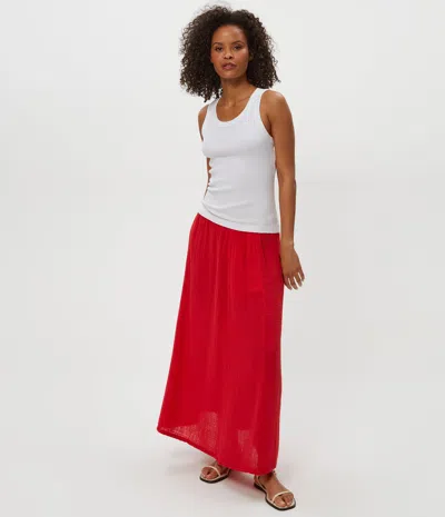 Michael Stars Phoebe Gauze Maxi Skirt In Red