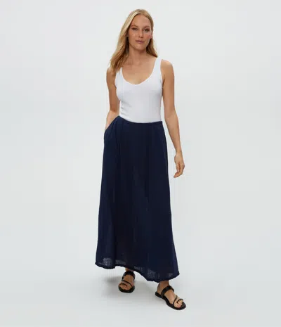Michael Stars Phoebe Maxi Skirt In Blue