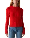 Michael Stars Jess Sweater Hoodie In Cherry
