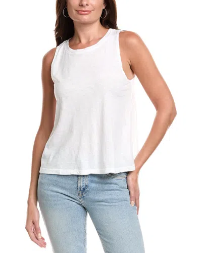 Michael Stars Pico Wide Tank Top In White