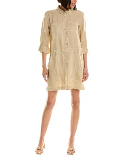 Michael Stars Pilar Linen Shirtdress In Beige