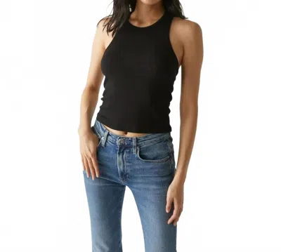 MICHAEL STARS PINA CROP TANK TOP IN BLACK