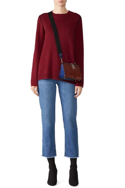Michael Stars Pinot Pullover Sweater In Red
